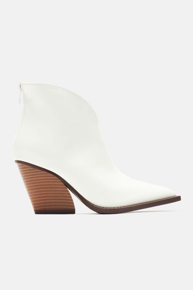 More Than Words Cowboy Booties - White Product Image