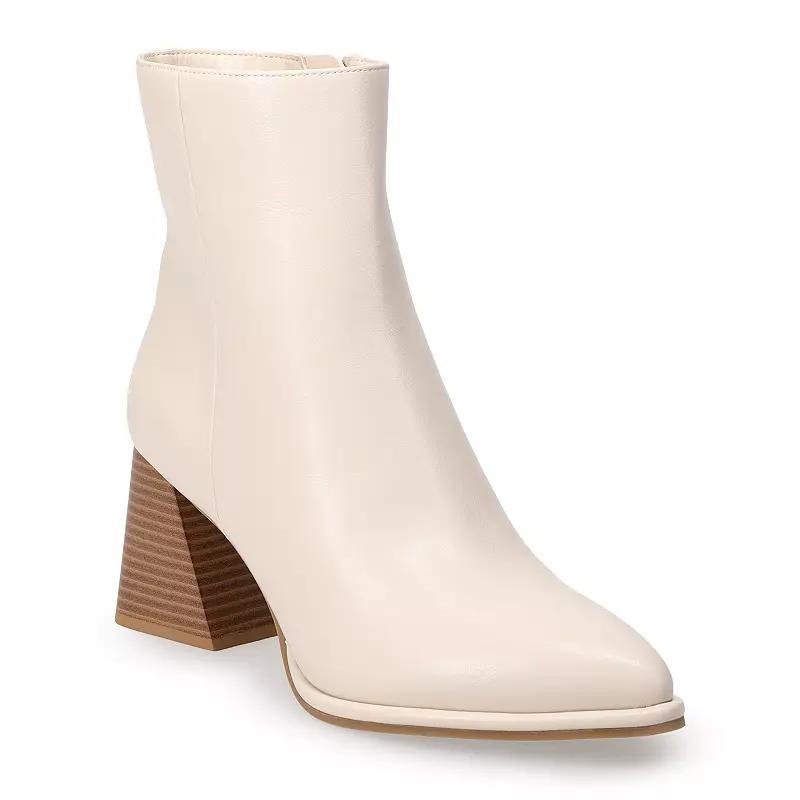 Sonoma Goods For Life Womens Heeled Boots Ivory product image