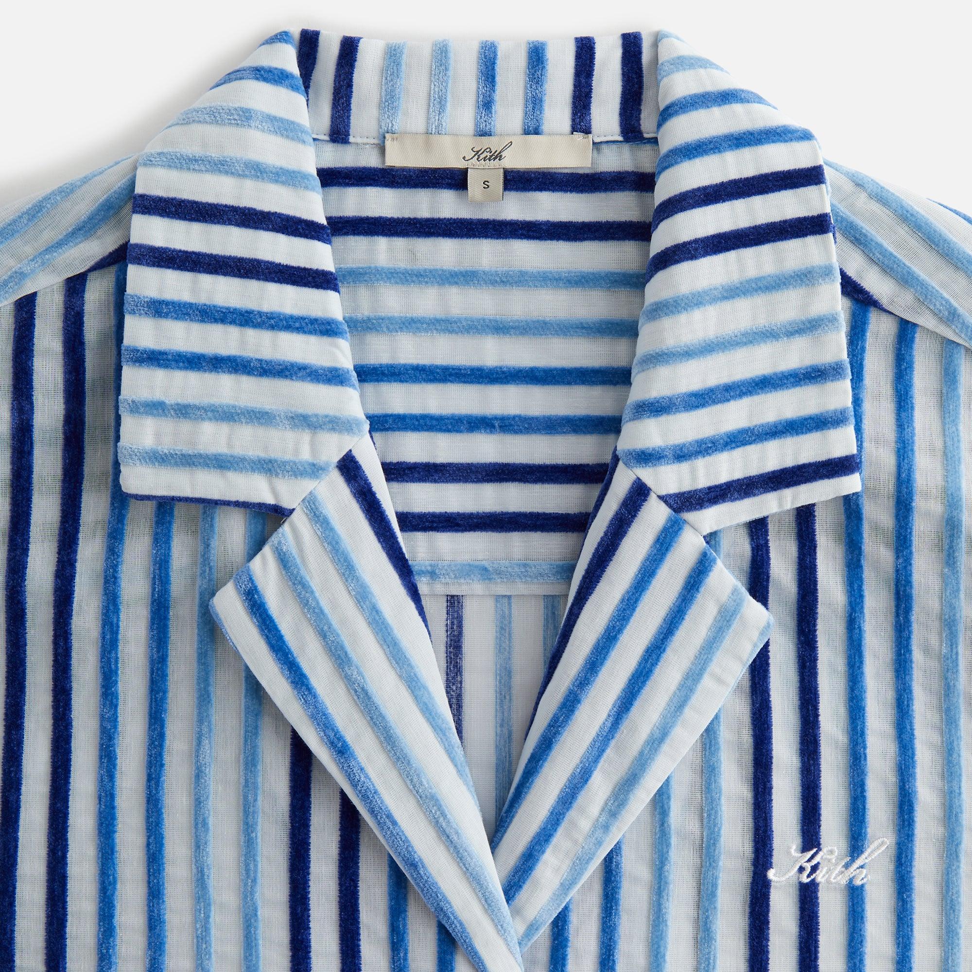 Kith Women Elena II Chenille Stripe Shirt - Cornflower Female Product Image