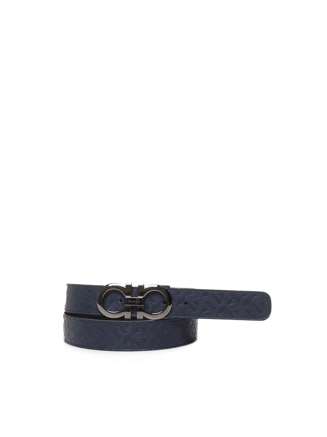 FERRAGAMO Belt With Logo Motif In Black Product Image