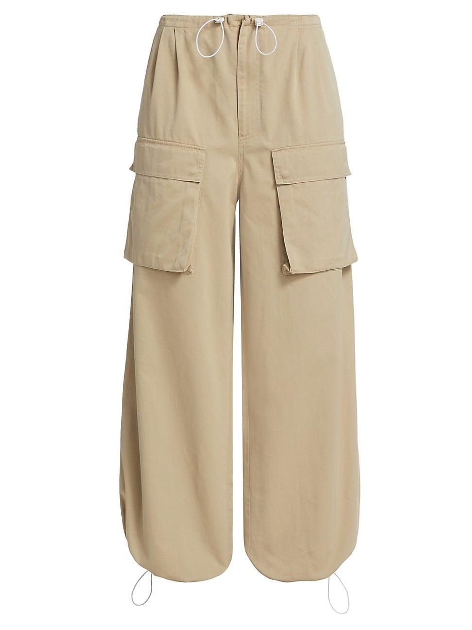 Womens Bubble Cotton Gabardine Cargo Pants Product Image