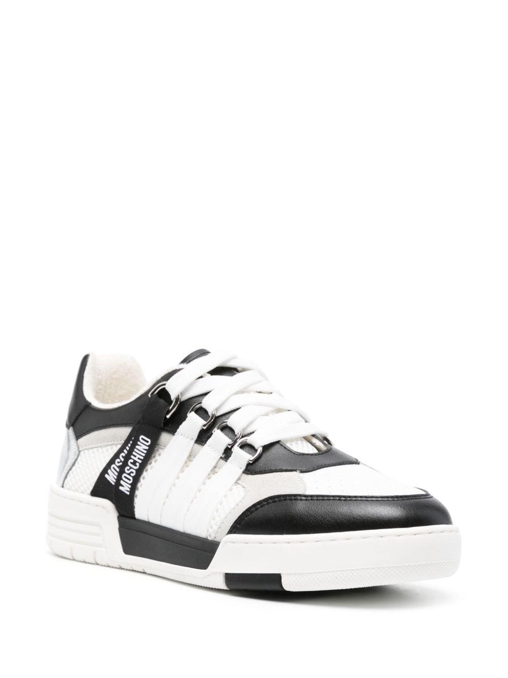 logo-tape leather sneakers Product Image