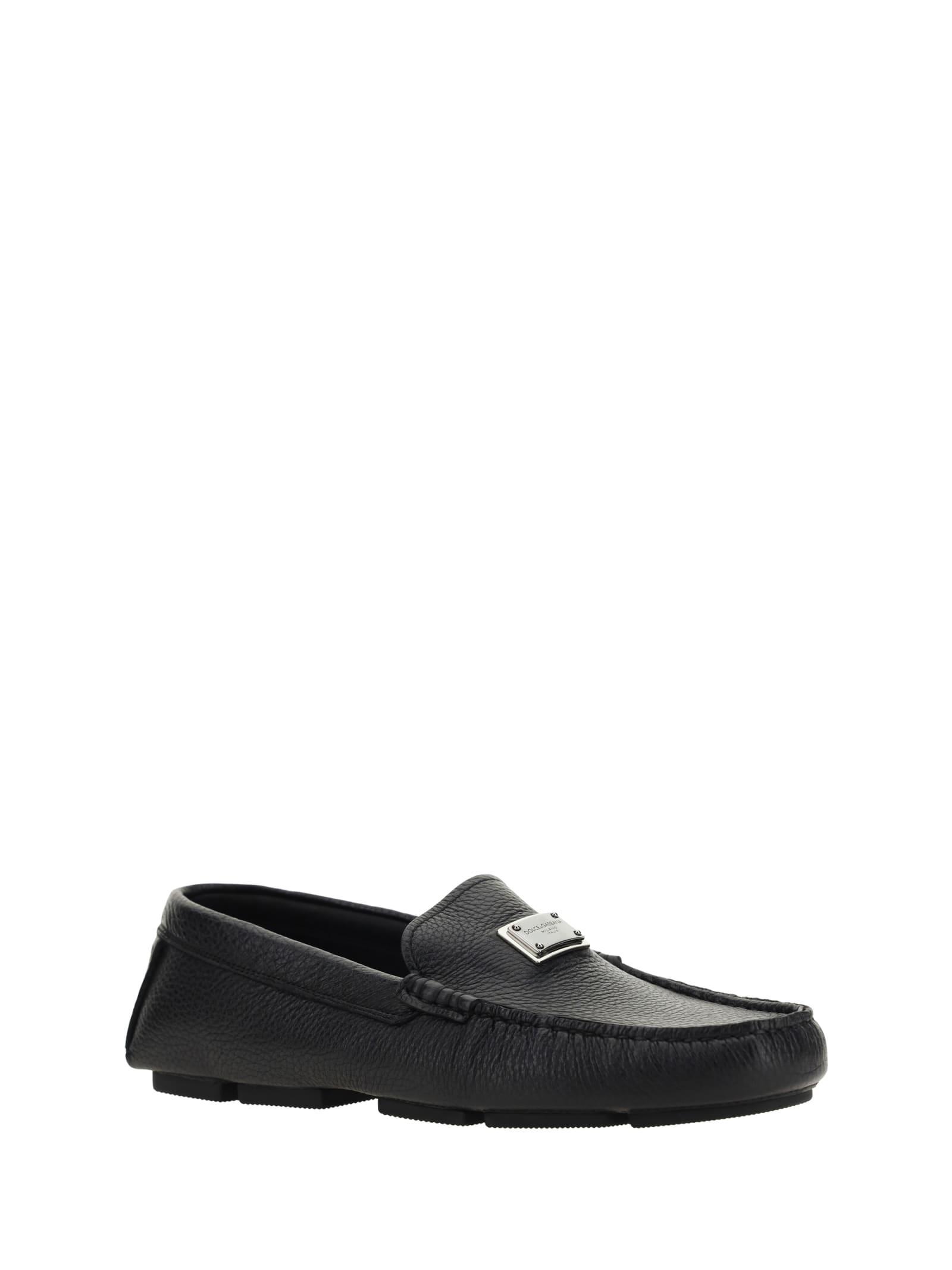 Flat Loafers Shoes In Black Product Image