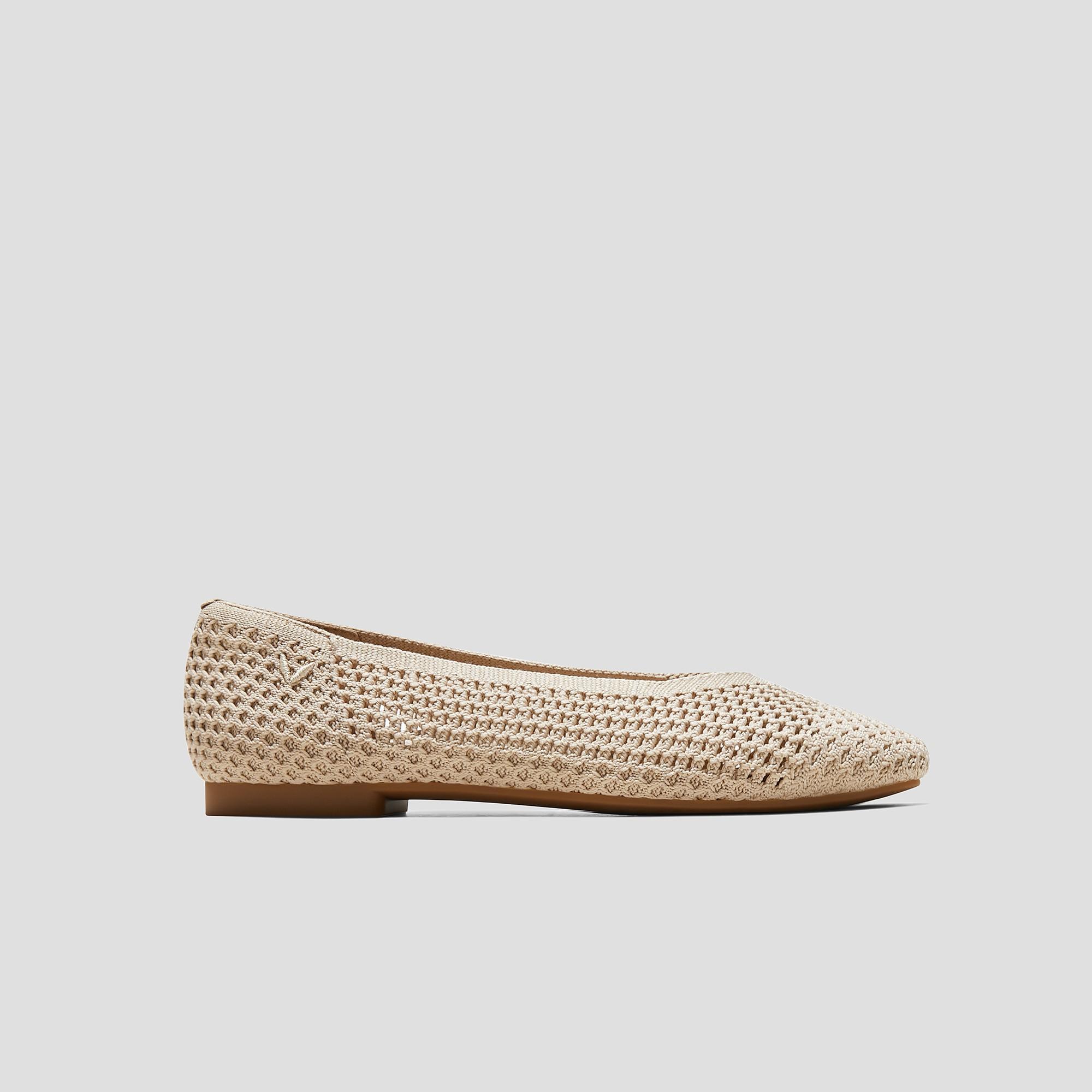 Square-Toe V-Cut Mesh Flats (Margot 2.0) Product Image