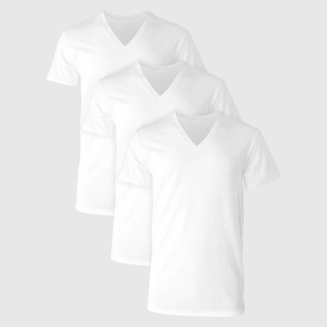 Hanes Mens 3pk Comfort Fit V-Neck T-Shirt - White S Product Image