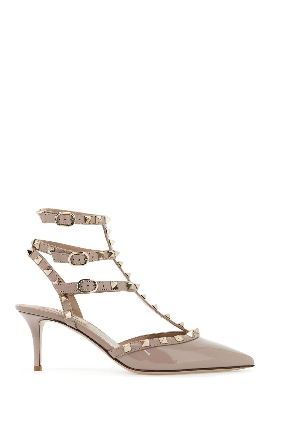 VALENTINO GARAVANI 70 Rockstud Patent Leather Pumps In Pink Product Image