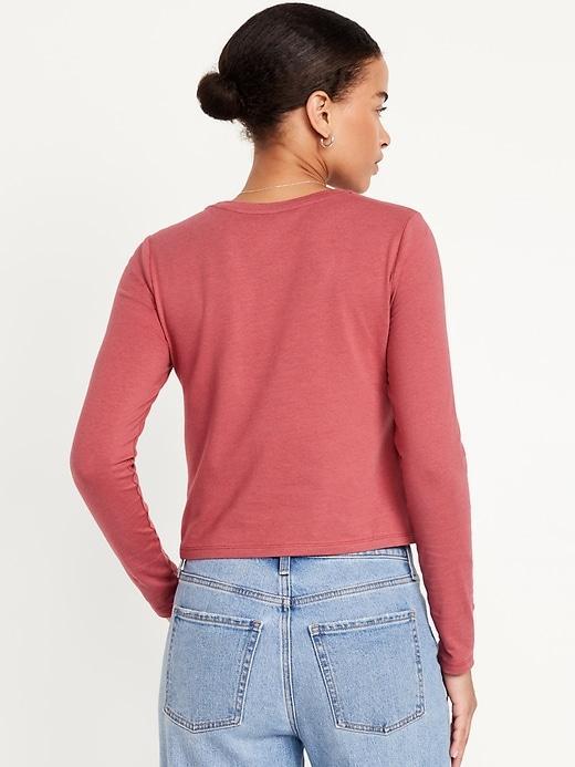 Bestee Long-Sleeve Crop T-Shirt Product Image