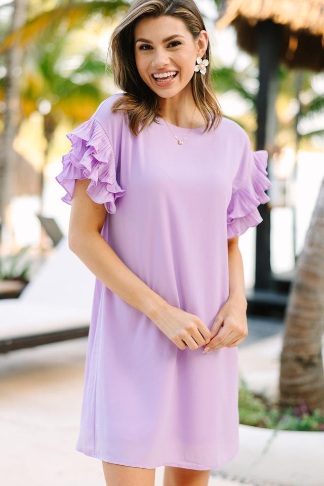 What A Vision Lavender Purple Ruffled Dress Female Product Image