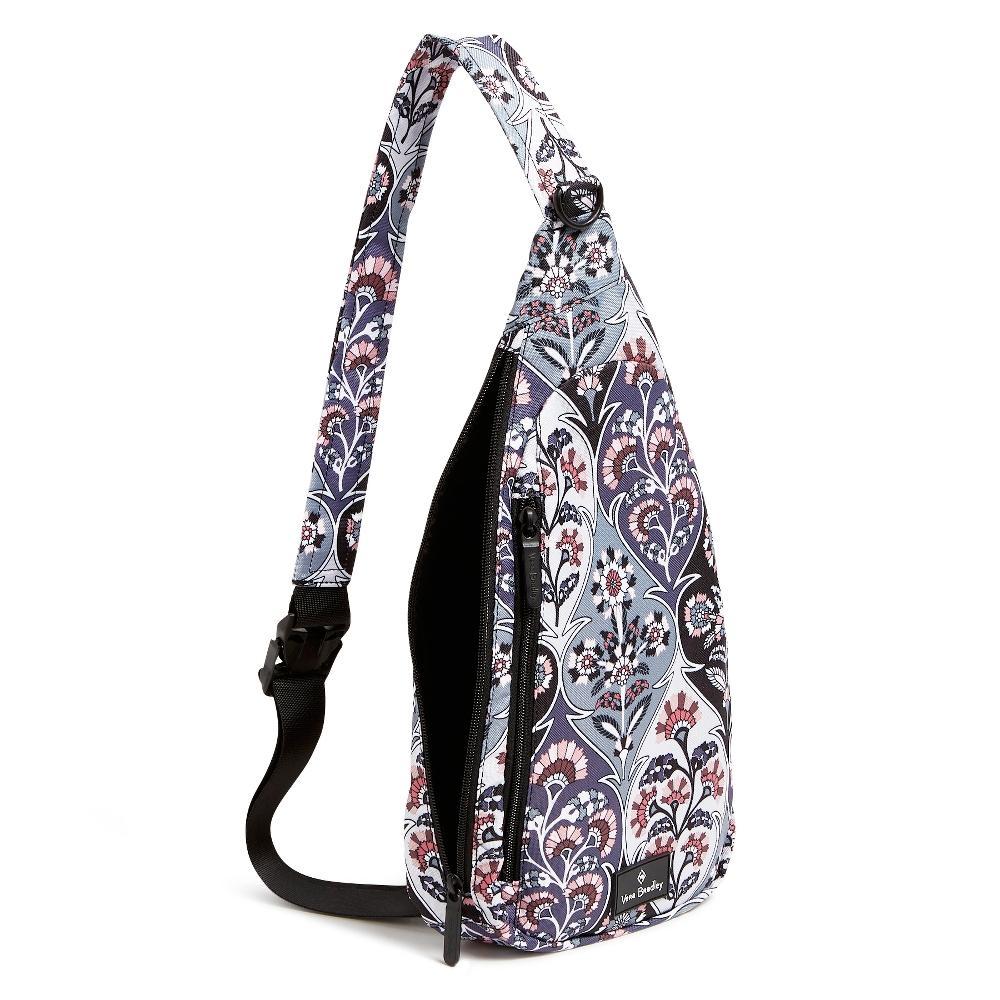 Vera Bradley Women's Outlet Lighten Up Essential Sling Backpack Ornate Blooms Product Image