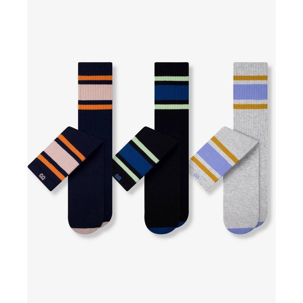 Pair of Thieves Mens Striped Cushion Crew Socks 3pk - Black 6-12 Product Image