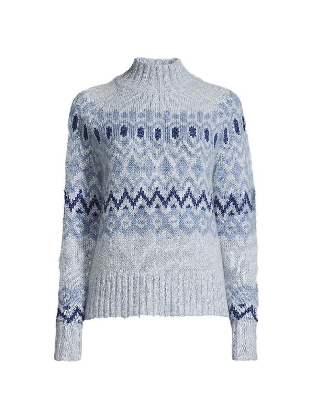 Womens Fair Isle-Inspired Wool-Blend Turtleneck Sweater Product Image