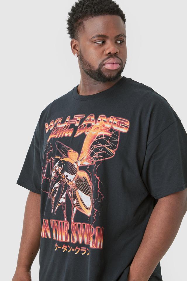 Plus Oversized Wu Tang License T-shirt Black | boohooMAN USA Product Image