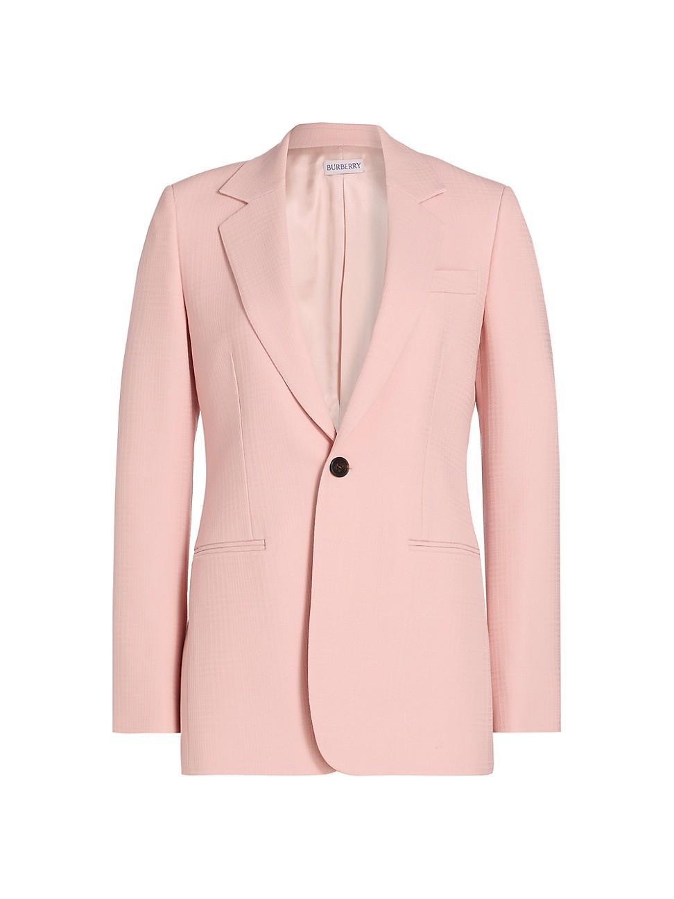 Slim-Fit Wool Blazer Jacket Product Image