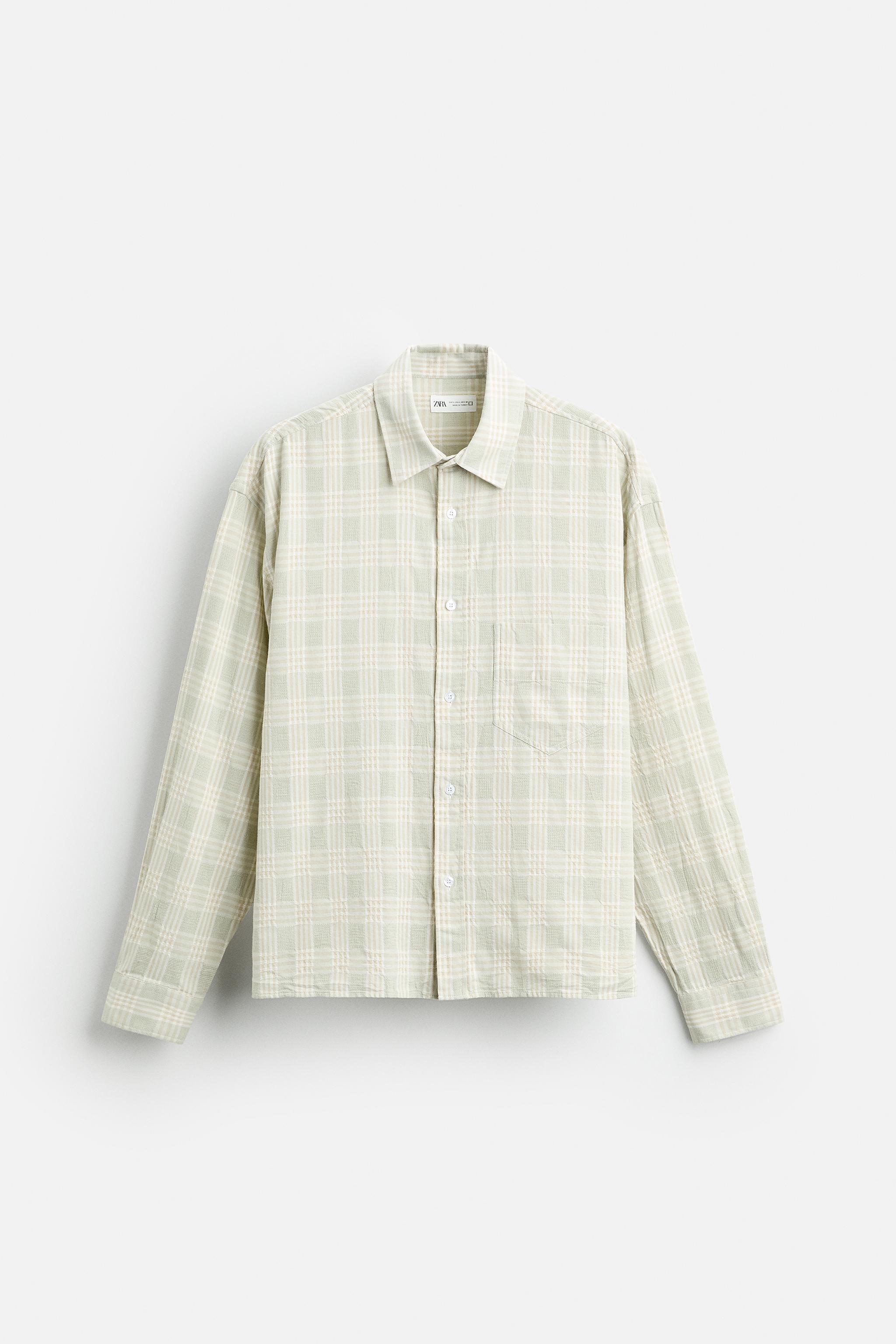 TEXTURED PLAID SHIRT Product Image