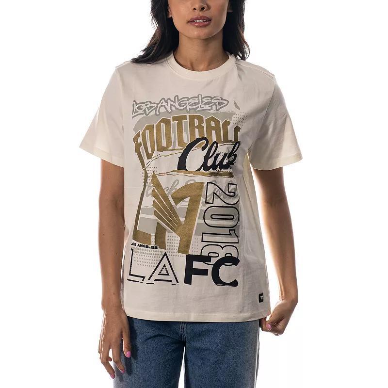 Womens The Wild Collective Cream LAFC Oversized Washed T-Shirt Product Image