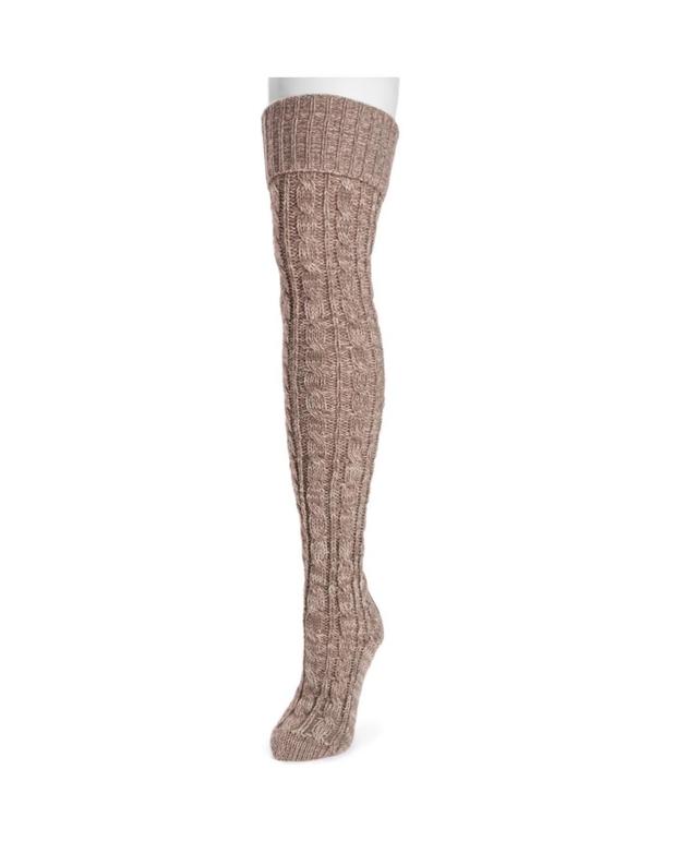 Womens MUK LUKS Cable Knit Over-the-Knee Socks Product Image