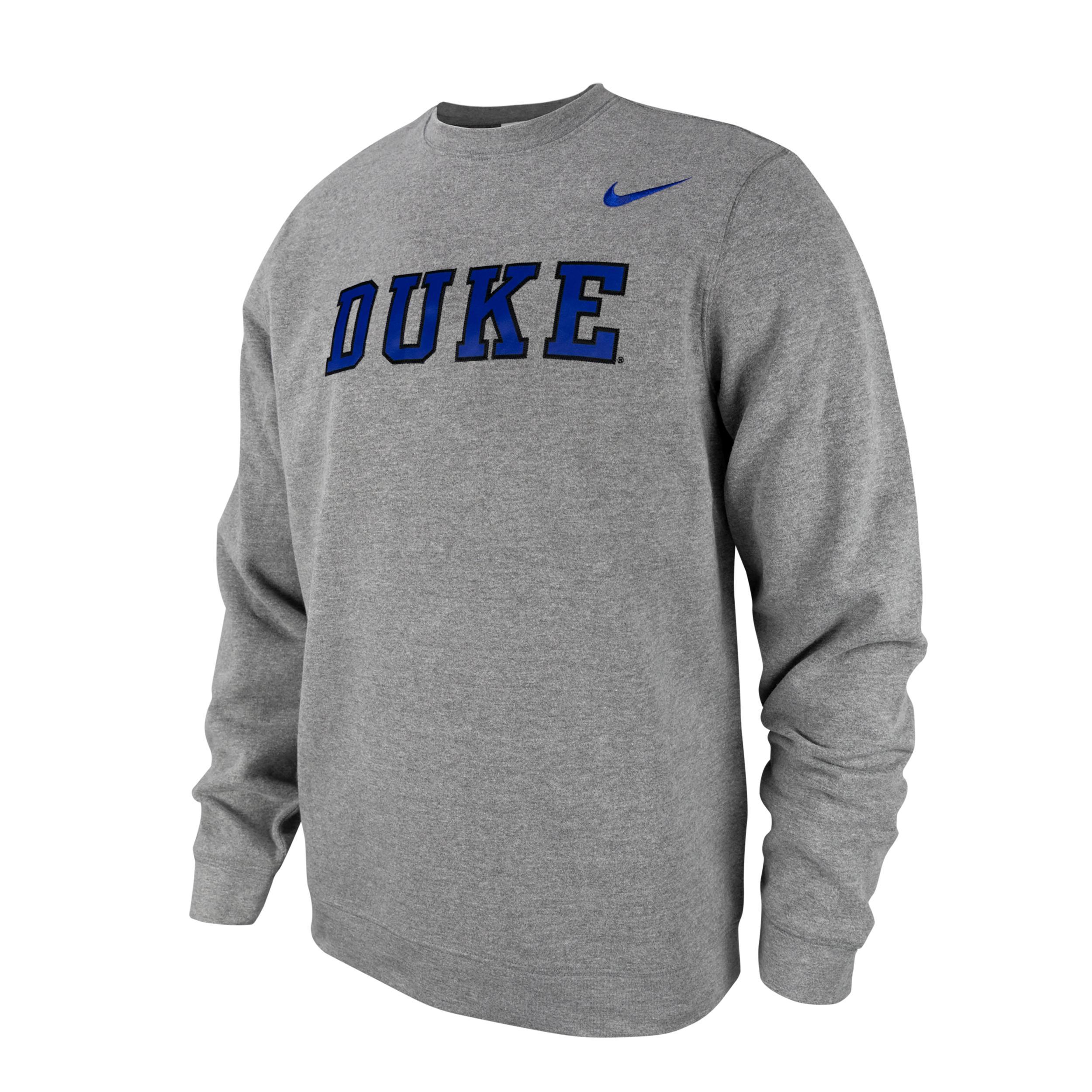 Duke Club Fleece Nike Mens College Crew-Neck Sweatshirt Product Image