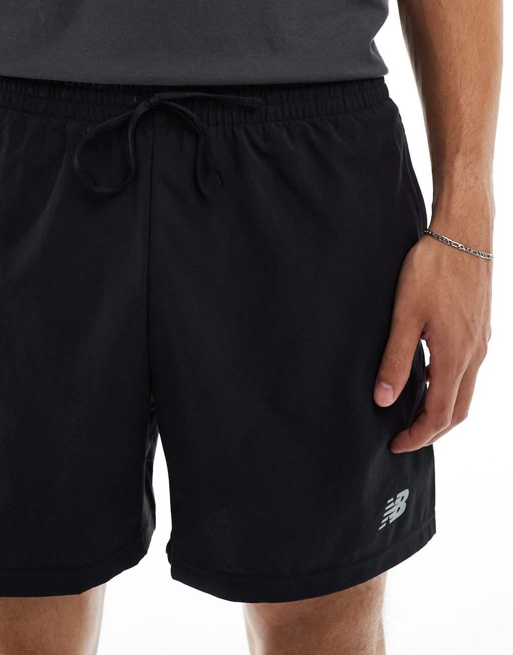 New Balance sport essentials 5 inch shorts in black Product Image