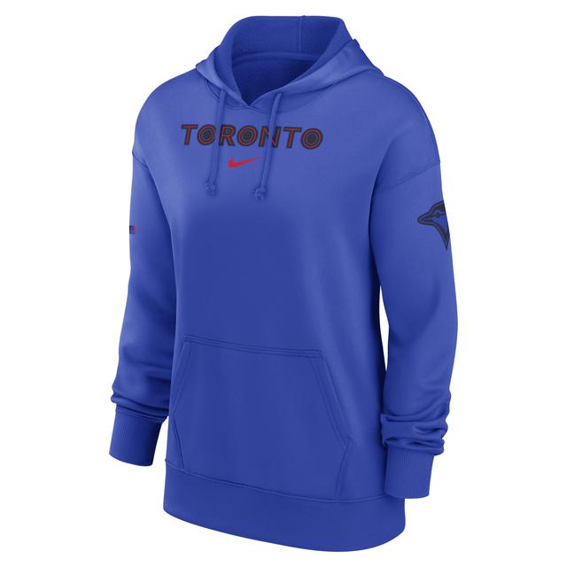 Toronto Blue Jays Authentic Collection City Connect Practice Nike Women's Dri-FIT MLB Pullover Hoodie Product Image