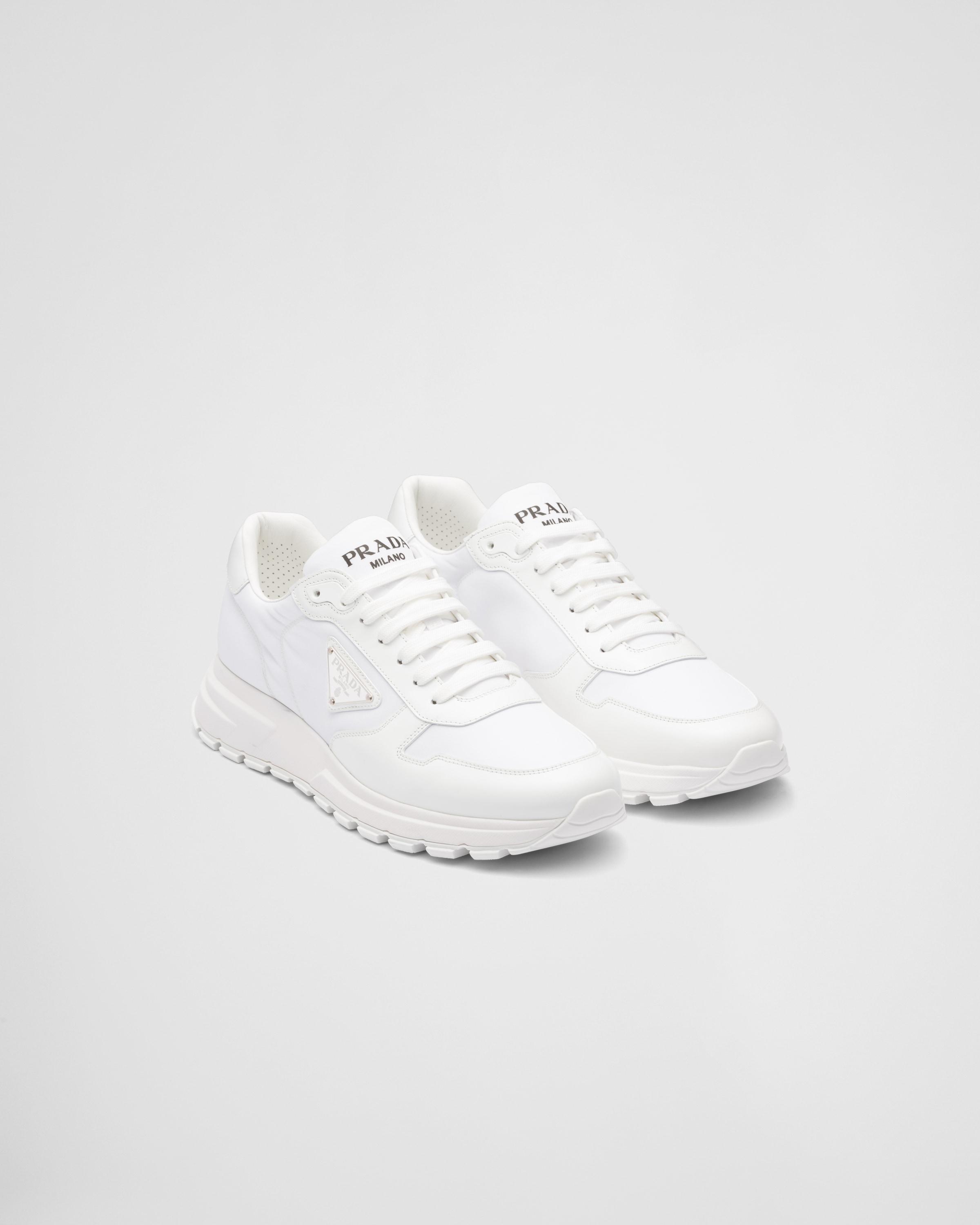 Prax 01 Re-Nylon and brushed leather sneakers Product Image