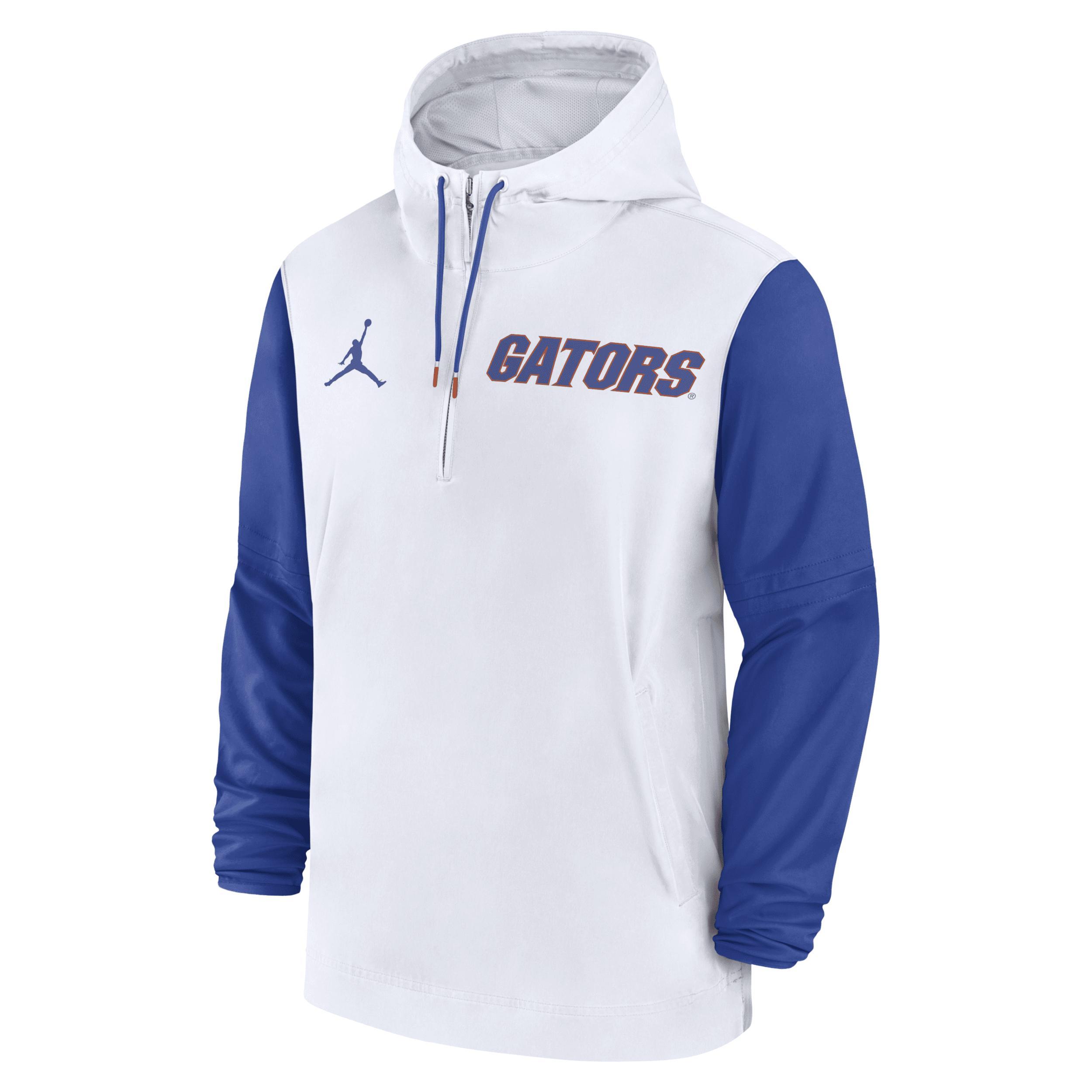 Jordan Mens White Florida Gators 2024 Sideline Pregame Player Half-Zip Hoodie - White Product Image