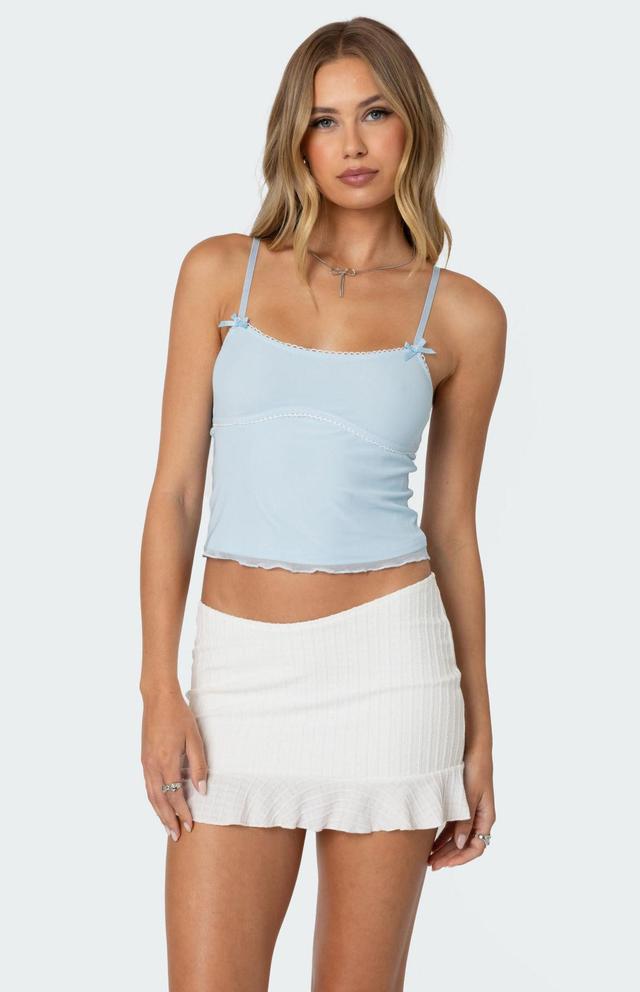 Edikted Women's Bethany Mesh Tank Top Product Image