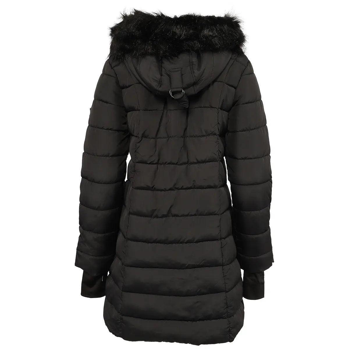 Steve Madden Women's Jacket with Faux Fur Hood Product Image