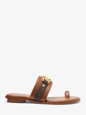 MICHAEL Michael Kors Rory Flat Thong (Luggage) Women's Shoes Product Image