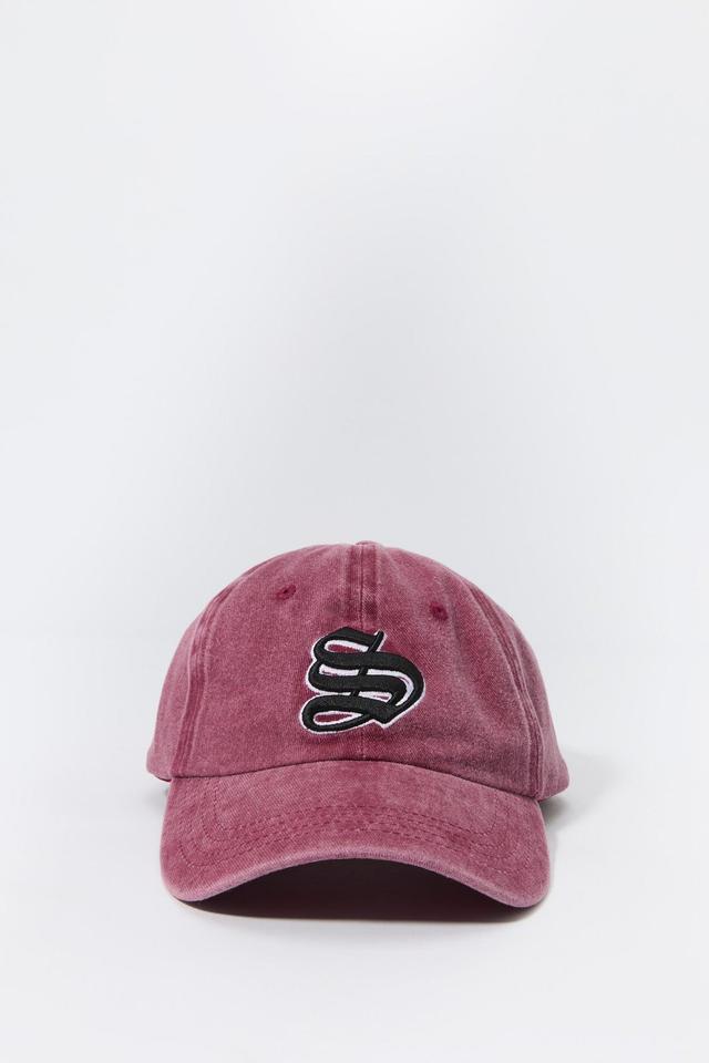 S Embroidered Washed Baseball Hat Male Product Image