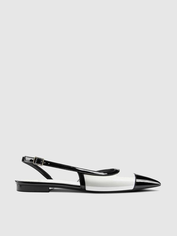 Cheri Slingback - Blanc/Noir Product Image