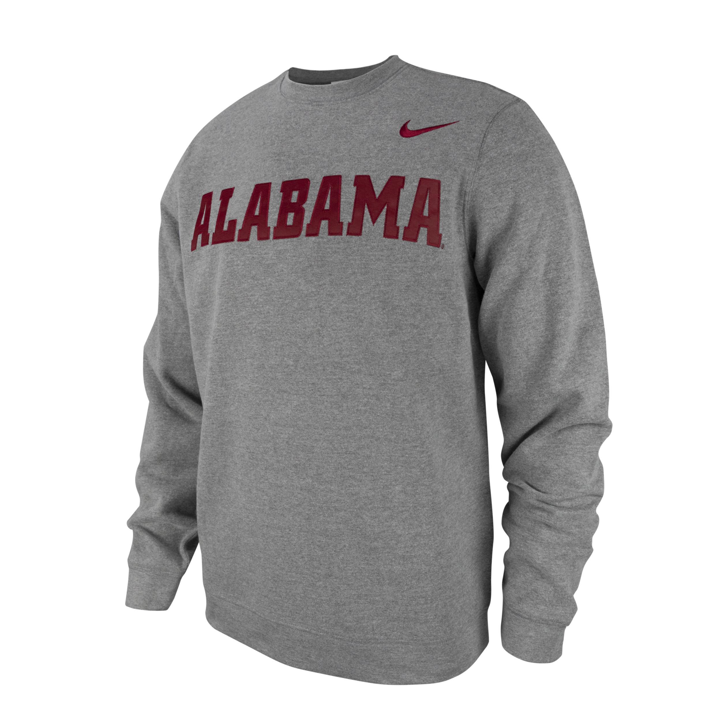 Alabama Club Fleece Nike Mens College Crew-Neck Sweatshirt Product Image