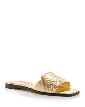 Alexander McQUEEN Womens Embossed Slide Sandals Product Image