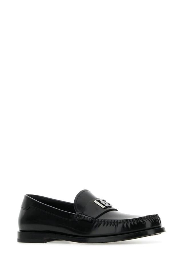 Black Brushed Leather Loafer Product Image