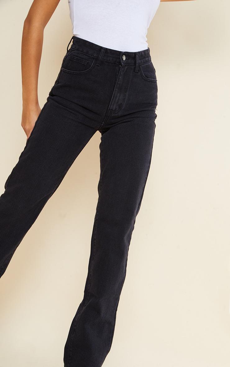 Tall Washed Black Long Leg Straight Leg Jeans Product Image