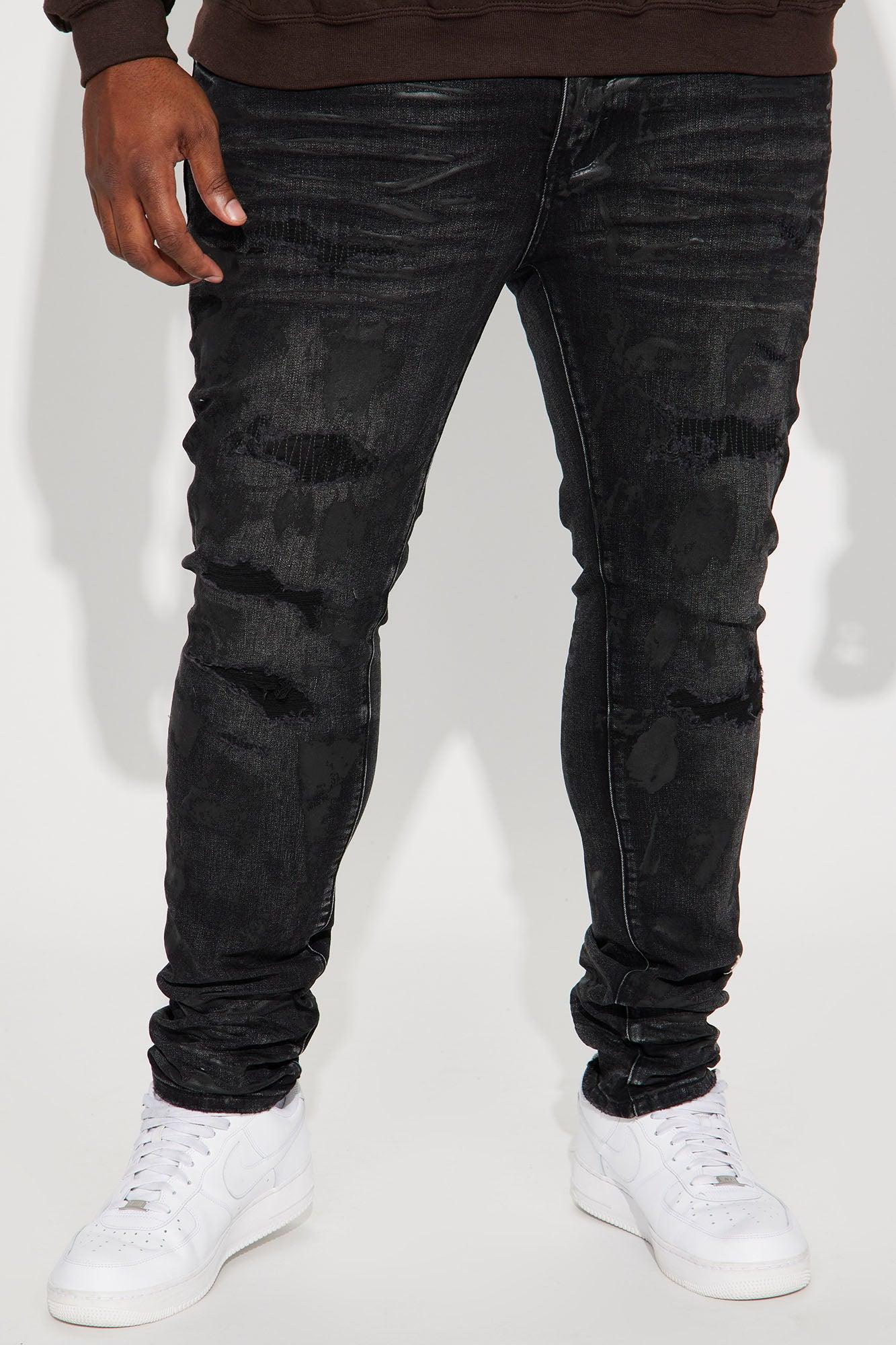 Ask About Me Stacked Skinny Jeans - Black Product Image