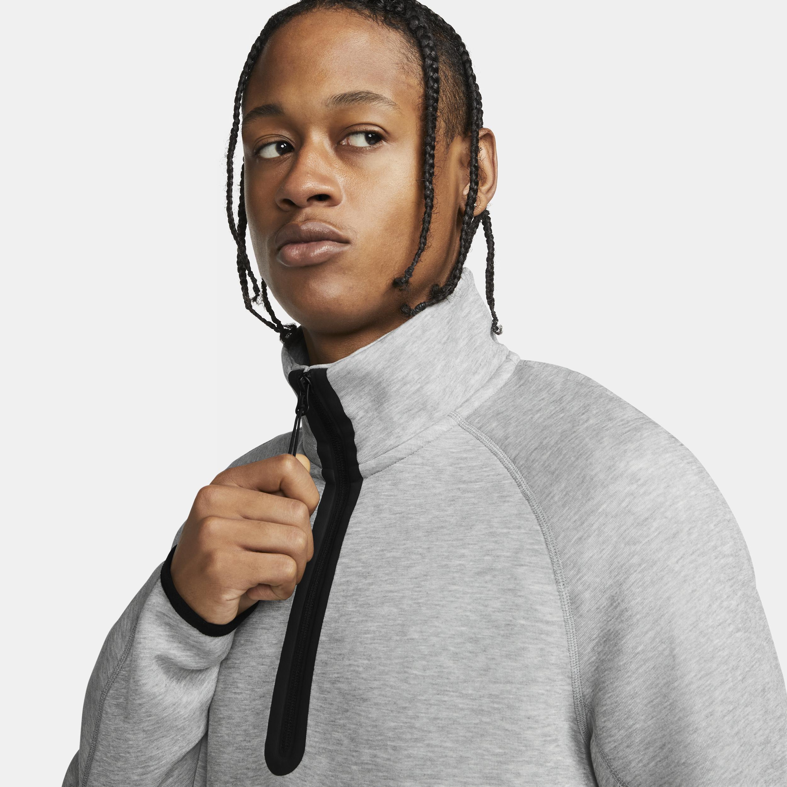 NIKE Gray Half-zip Sweatshirt Product Image