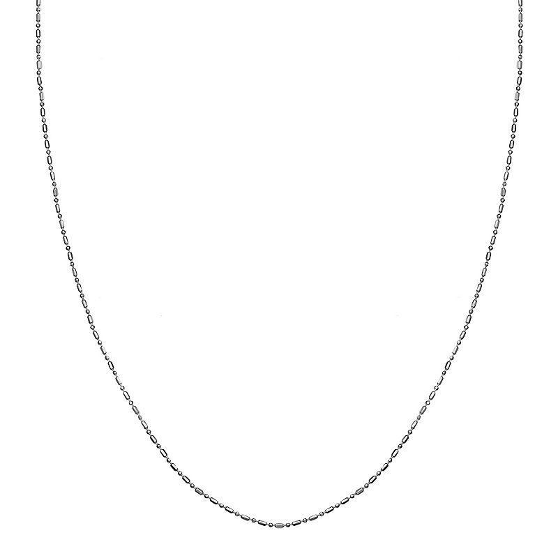 PRIMROSE Sterling Silver Popcorn Chain Necklace - 18 in., Womens Grey Product Image