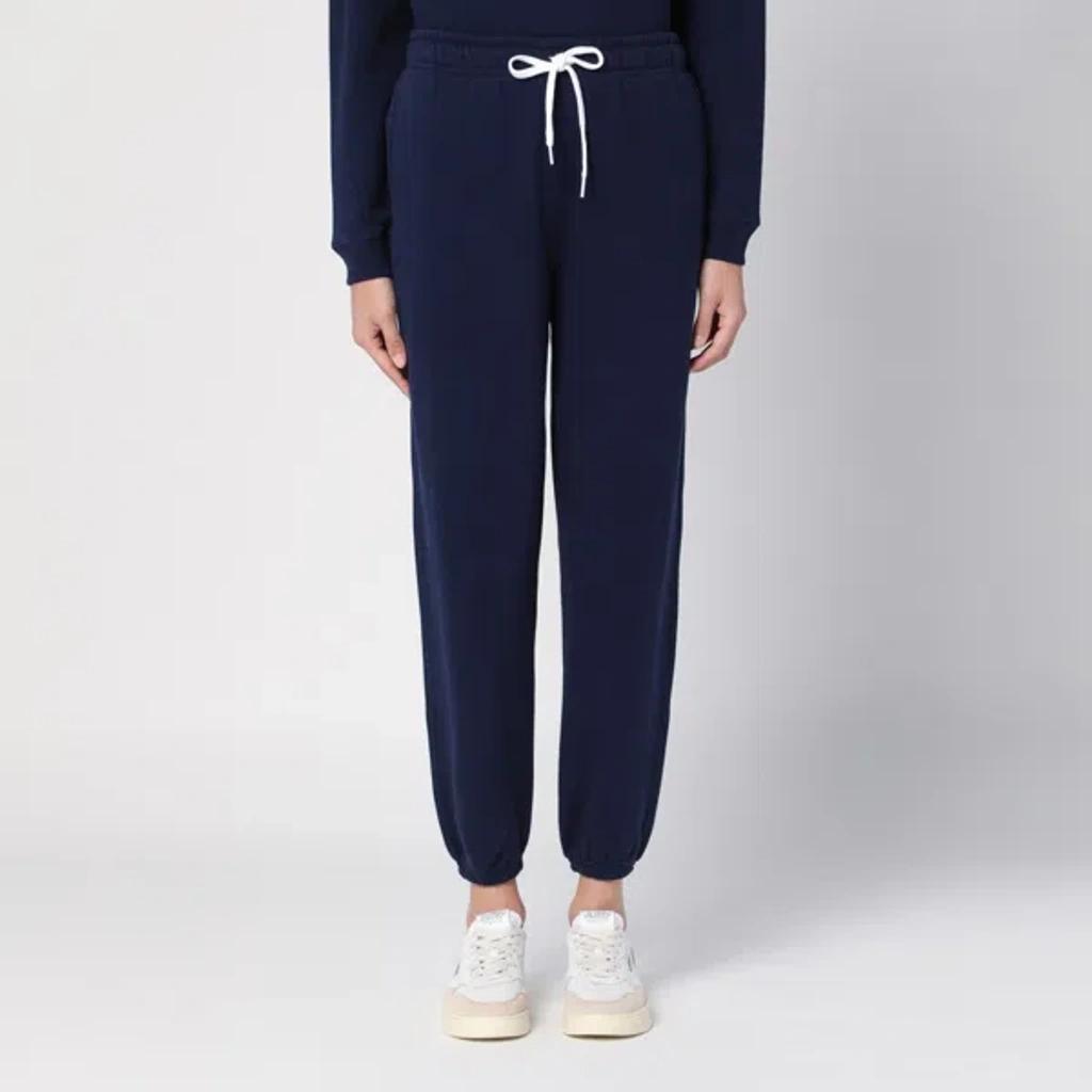 POLO RALPH LAUREN Blue Cotton Blend Jogging Trousers Product Image