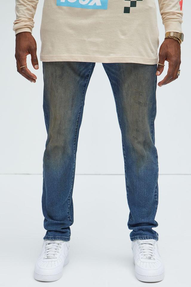 Right Place Wrong Time Skinny Jeans - Vintage Blue Wash Product Image