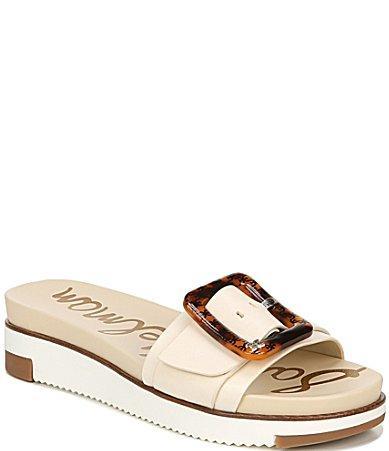 Sam Edelman Womens Ariane Slip On Buckled Wedge Sandals Product Image