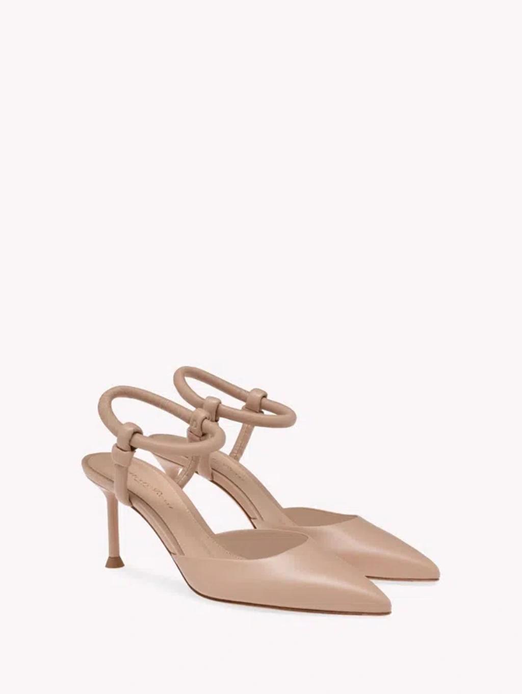 GIANVITO ROSSI Women's Juno D'orsay Nappa Pumps In Peachpea Product Image