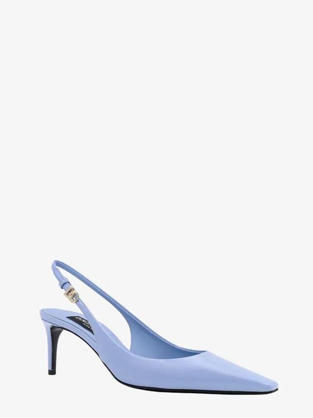 DOLCE & GABBANA 60mm Slingback Pumps In Blue Product Image