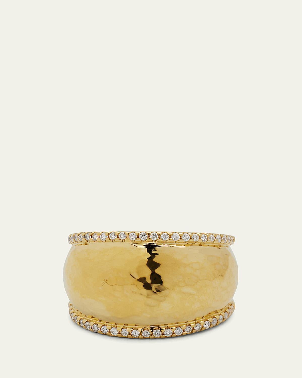 18K Classico Medium Hammered Dome Ring Product Image