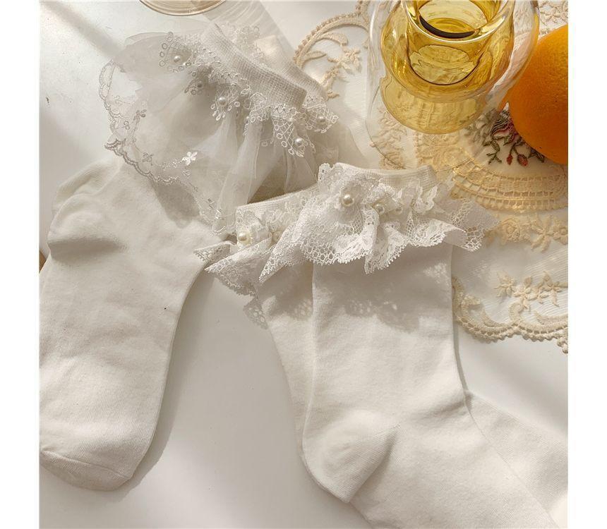 Lace Frill Trim Socks Product Image