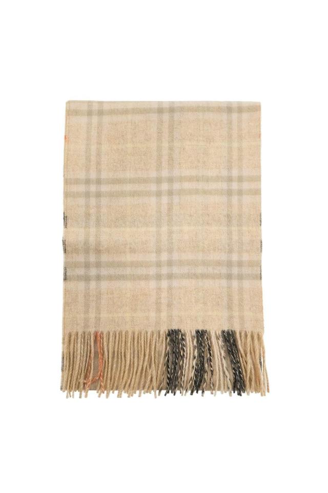 BURBERRY Check Reversible Cashmere Scarf In Neutral Product Image