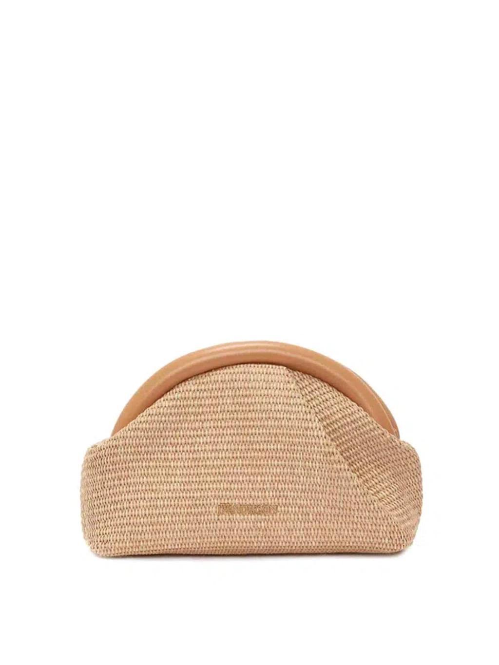 JW ANDERSON Bumper Clutch - Raffia Mini Bag In Natural Product Image