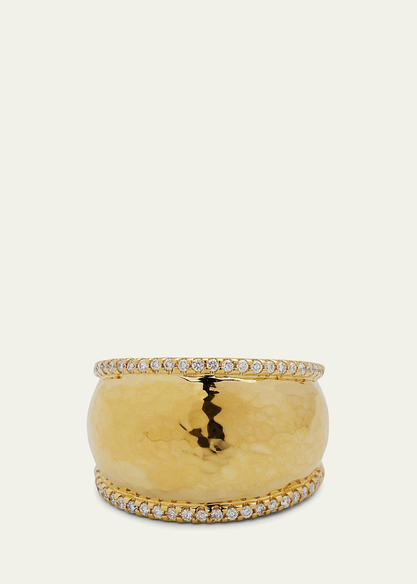 18K Classico Medium Hammered Dome Ring Product Image