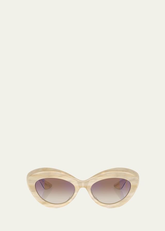 Womens KHAITE x Oliver Peoples 1968C 53MM Oval Sunglasses Product Image