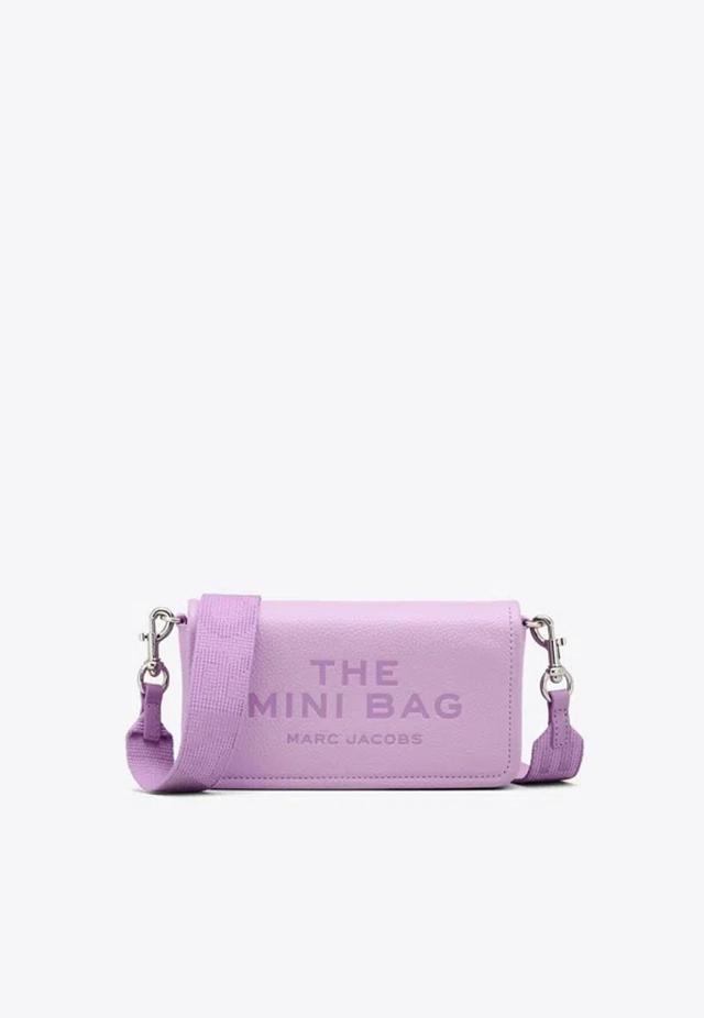 MARC JACOBS The Leather Mini Wisteria Cross-body Bag In Purple Leather Product Image