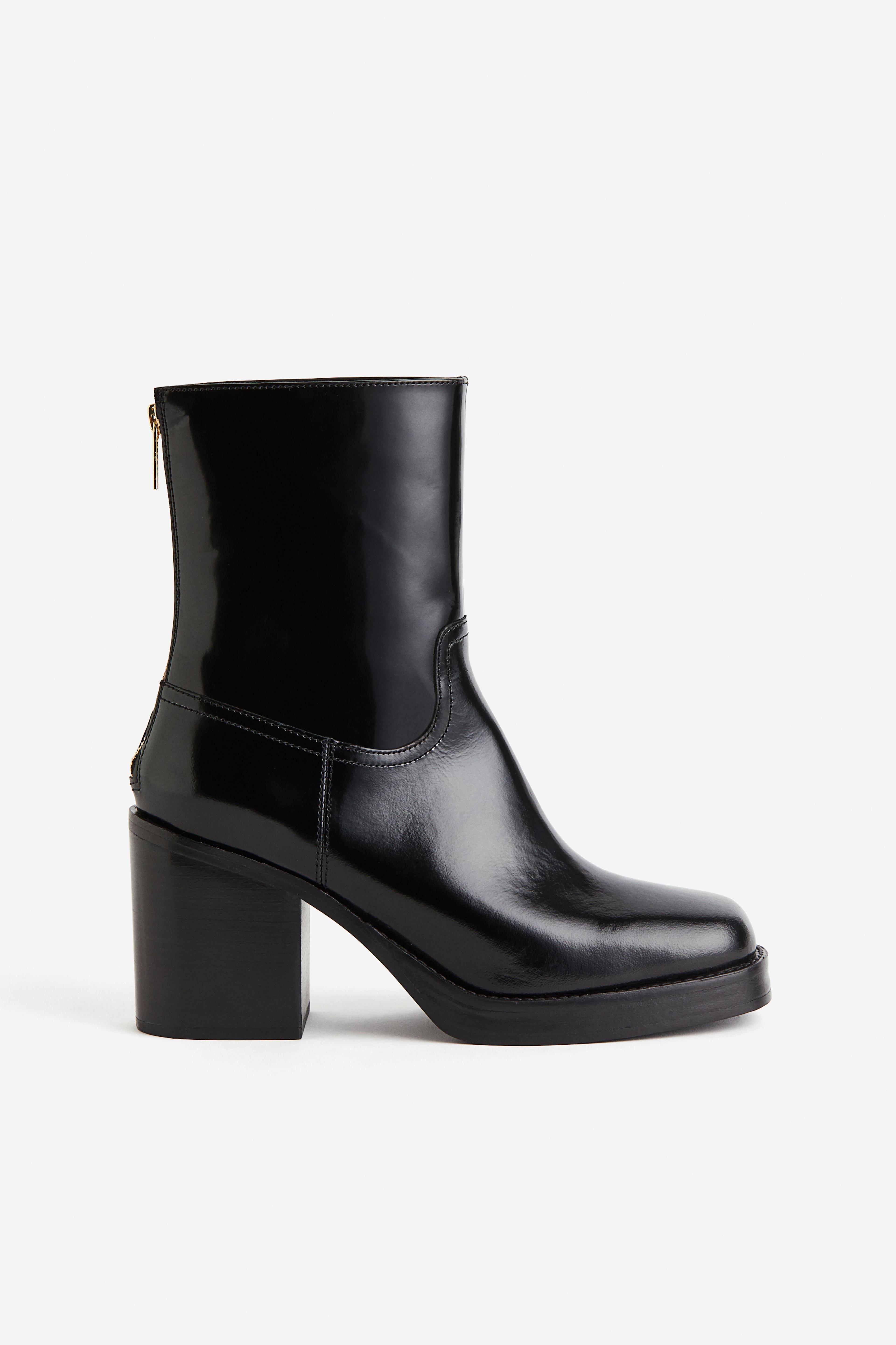 Block-heeled Leather Boots product image